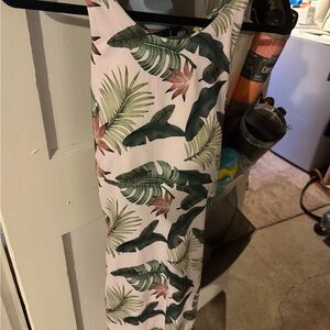 Tropical Print Sleeveless Active Dress